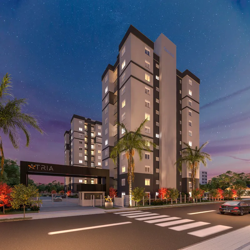 Fachada do Residencial Atria I e II em Campo Bom, Construtora Concisa