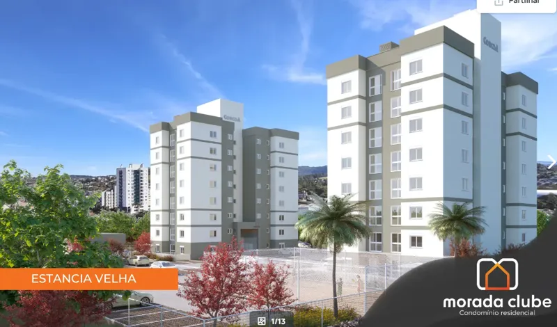 Fachada do Residencial Morada Clube em Estância Velha, Construtora Concisa