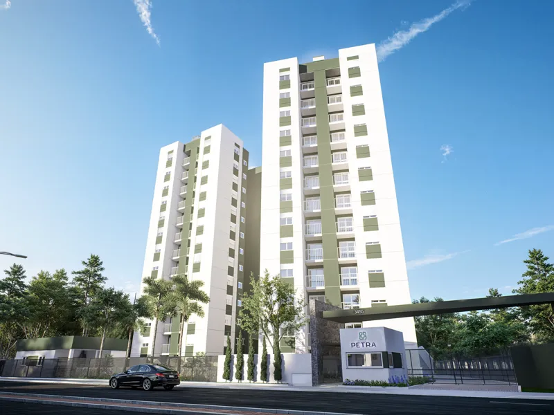 Fachada do Residencial Petra em Novo Hamburgo, Construtora Concisa