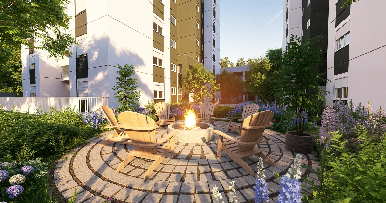 Fire place do Residencial Serena em Campo Bom