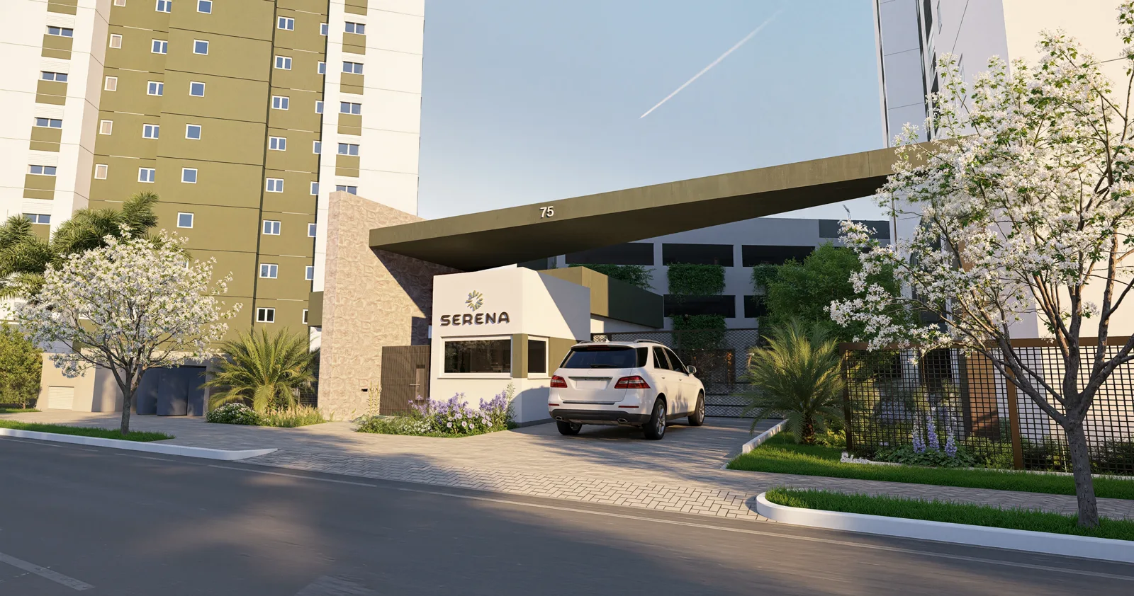 Pórtico de entrada do Residencial Serena Campo Bom