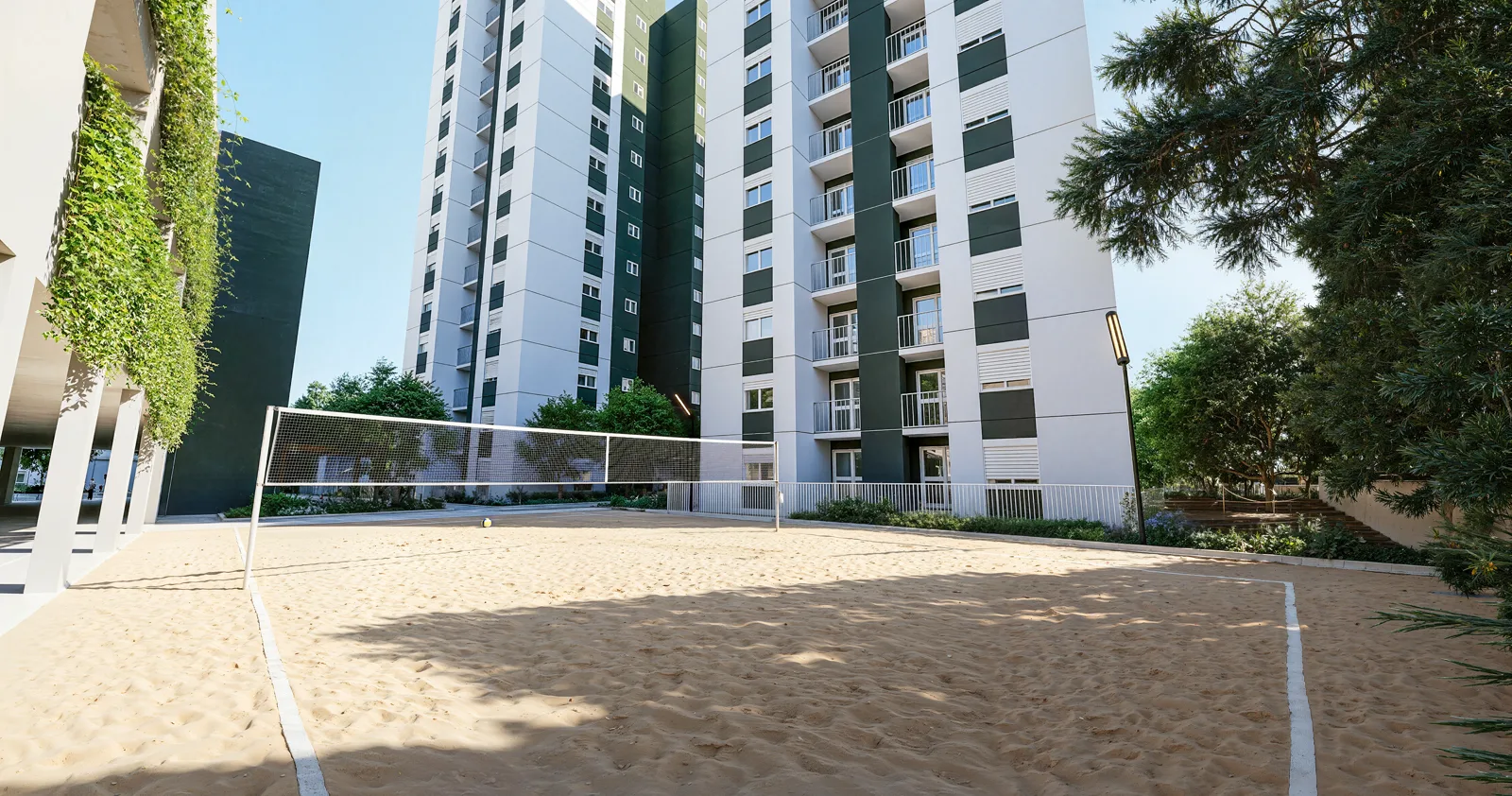 Quadra poliesportiva de areia do Residencial Serena em Campo Bom